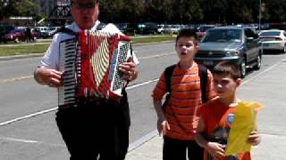 Take Me Out To The Ballgame Walter Accordion Man Rochester [upl. by Aranahs487]