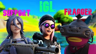 ALLE ROLLEN IN EINEM TRIO ERKLÄRT IGLFRAGGER UND SUPPORTER IN FORTNITE ALLES ERKLÄRT DEUTSCH [upl. by Lakym764]