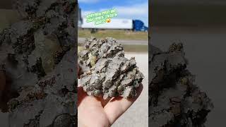 Gorgeous Casteel Mine Quartz Coated Pyrite Wow minerals mining crystals gems nature rocks [upl. by Milewski]