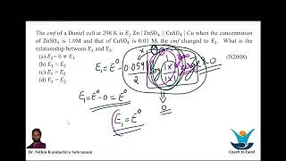 Chapter 3 Electrochemistry Sample Problem on Nernst Equation [upl. by Thierry]