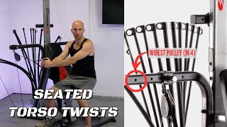 Seated Torso Twists on the Bowflex  XCEED XTREME M4 Abs Core [upl. by Doreg]