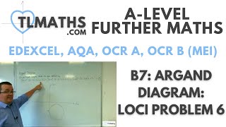 ALevel Further Maths B716 Argand Diagram Loci Problem 6 [upl. by Zita]