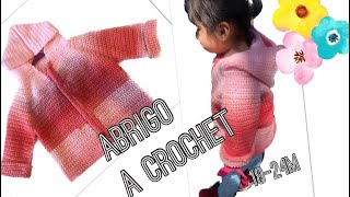 🧶Abrigo a Crochet 1824meses — Tejiendo con Letty [upl. by Marelda]