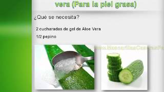 Mascarilla de Sábila Mascarilla Casera de pepino y aloe vera Para la piel grasa [upl. by Peterson]