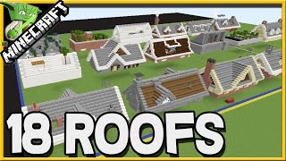 Minecraft 18 ROOF designs [upl. by Eelarol]