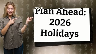 What are the UK school holidays for 2026 [upl. by Ahcurb]