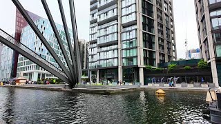 4K Kings Cross  Moorgate  Paddington  London Walking Tour [upl. by Akemot658]