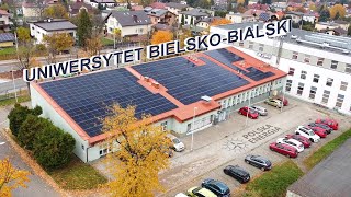 Uniwersytet BielskoBialski  instalacja fotowoltaiczna [upl. by Aihsemaj]