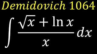 Demidovich  SOLUCIONARIO  Integración por sustitución  Ejercicio 1064  Técnicas de integración [upl. by Anuait]