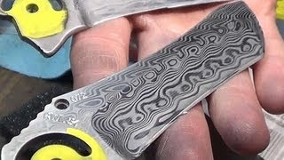 Etching Damascus knife blades [upl. by Heron990]