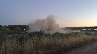 Bateau croisière CANALOUS en feu [upl. by Enomrej419]