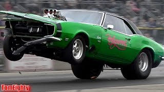 Top 10 Drag Racing Wheelstands with crashes fails and other crazy stuff [upl. by Erapsag]