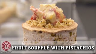 How To Make  Monica Galettis Fruit Soufflé with Pistachios and Strawberries  MasterChef UK [upl. by Mayyahk821]