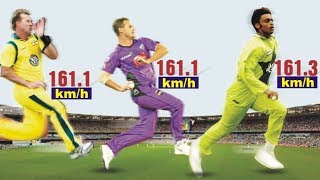 Top 10 fastest bowlers in Cricket era ever [upl. by Bristow]