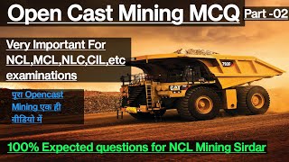 OpenCast Mining MCQ  MCQ 2  Mining MCQ  Surface Mining  Open Cast MCQ [upl. by Sarette]