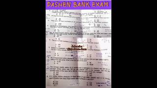 DASHEN BANK EXAM QUESTIONS AND ANSWER ETHIOBANKSEXAM [upl. by Yllut]