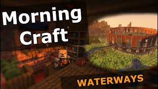 Waterways  MorningCraft minecraft morningbuildtimelapseshowvillagedistrictaqueductcanals [upl. by Cristin]