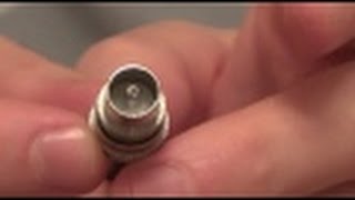 How to fit a TV Connector Plug onto a Coaxial AERIAL Cable [upl. by Winstonn]