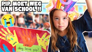 PIP NEEMT AFSCHEID VAN HAAR SCHOOL  😢  De Bakkertjes 723 [upl. by Zedekiah]