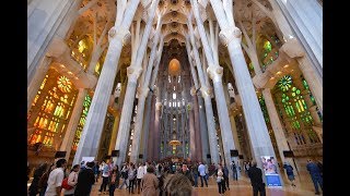 Barcelone Sagrada Familia inside in Ultra 4k [upl. by Tremain]