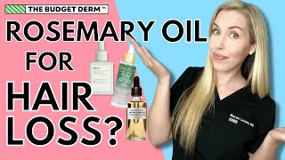 Natural Treatments For Hair Loss  Rosemary Oil Deep Dive  The Budget Dermatologist [upl. by Janik]