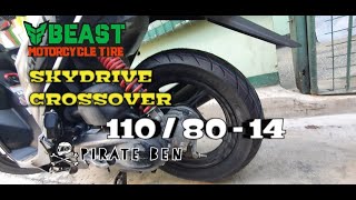 SKYDRIVE CROSSOVER  BEAST TIRE 11080  14 [upl. by Hoffert590]