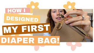 HOW I DESIGNED MY FIRST DIAPER BAG smallbusiness [upl. by Schriever565]