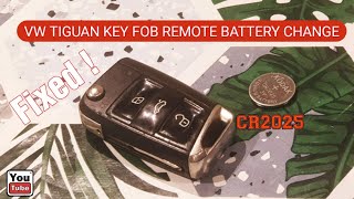 VW Tiguan 2019 Polo Golf Passat Touran Key Fob Battery Replacement Job [upl. by Dadivitan]