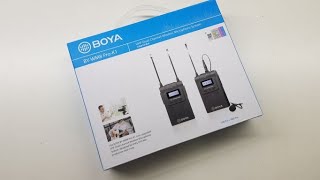 BOYA Wireless mic BYWM8 ProK1 unbox and test [upl. by Lletnuahs]