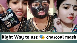 Charcoal peel off mask ReviewDemo step by step process charcoal mask kaise use kare [upl. by Heiskell]