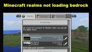 How to fix Minecraft realms not loading bedrock  Minecraft realms not working bedrock [upl. by Ecire]