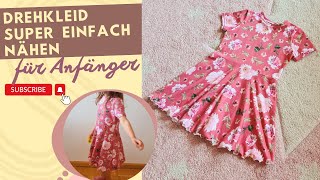 30 min Drehkleid nähen ✂ ohne Schnittmuster ✂ nähen für Anfänger [upl. by Rieger]