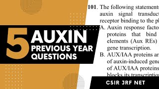 Auxin previous year questions csir net jrf [upl. by Aliuqet65]