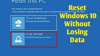 How To Reset Windows 10 Without Losing Data  Factory Reset  in Hindi [upl. by Bank]