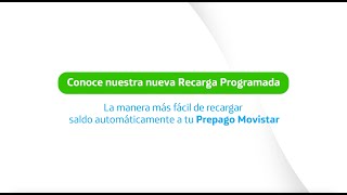 Conoce nuestra Recarga Programada la manera más fácil para recargar tu Prepago con Movistar 📲 [upl. by Anelas]