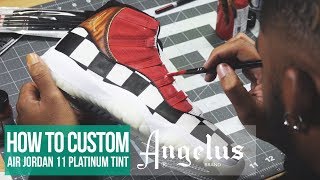 Custom Air Jordan 11 Platinum Tint  Full Tutorial Custom Shoes [upl. by Nesilla]