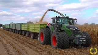 Road Train  Fendt 1050 Vario  10 X HW80  Gewicht 118 Tonnen  Gut Grambow  Maisernte 2018 [upl. by Anialahs930]