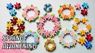 Quilling Flower Wreath  One Technique to awaken Spring in your Quillings [upl. by Dloniger]