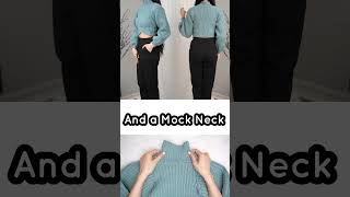 How to Crochet a Cropped Mock Neck Sweater in 6 Easy Steps crochet crochethook crochetclothing [upl. by Edas945]