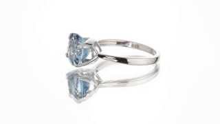 225 cts Round Cut London Blue Topaz Sterling Silver Ring SR9860 by Peora Jewelry [upl. by Linnet827]