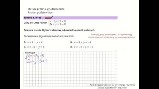Zadanie 6 Matura próbna CKE grudzień 2023 [upl. by Leakcim]