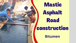 Mastic asphalt road construction full process  Bitumen mastic road [upl. by Chelton720]