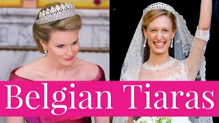 All the Tiaras Within the Belgian Royal Family Including the Nine Provinces Tiara Queen Mathilde [upl. by Llenral503]