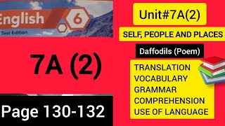 Unit72 A quotDaffodilsquot Poem Translation amp Solved Exercise Part II  Class 6th Kpk Board English [upl. by Erick]