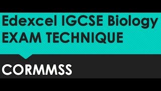 Edexcel IGCSE Biology Exam Technique  Planning Investigations with CORMMSS [upl. by Alys726]