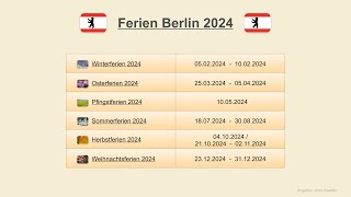 Ferien Berlin 2024 [upl. by Naimerej]