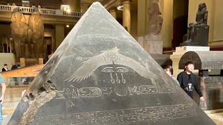 The pyramidion of Black Pyramid Amenemhat III capstone basalt from Pyramid at Dashur ancientegypt [upl. by Mazur]