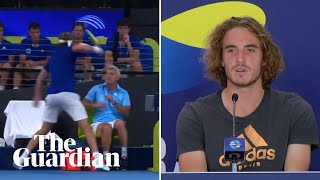 Stefanos Tsitsipas hurts father with racket swipe in ATP Cup meltdown [upl. by Yelnek]