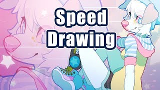 Juniper  Anthro Furry  Speed Drawing Time Lapse [upl. by Iphlgenia]