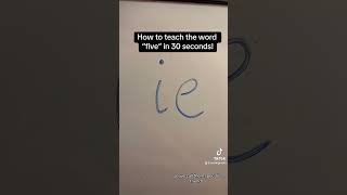 Split Digraphs how to teach your child to read the word “five” in 30 seconds [upl. by Larimore]